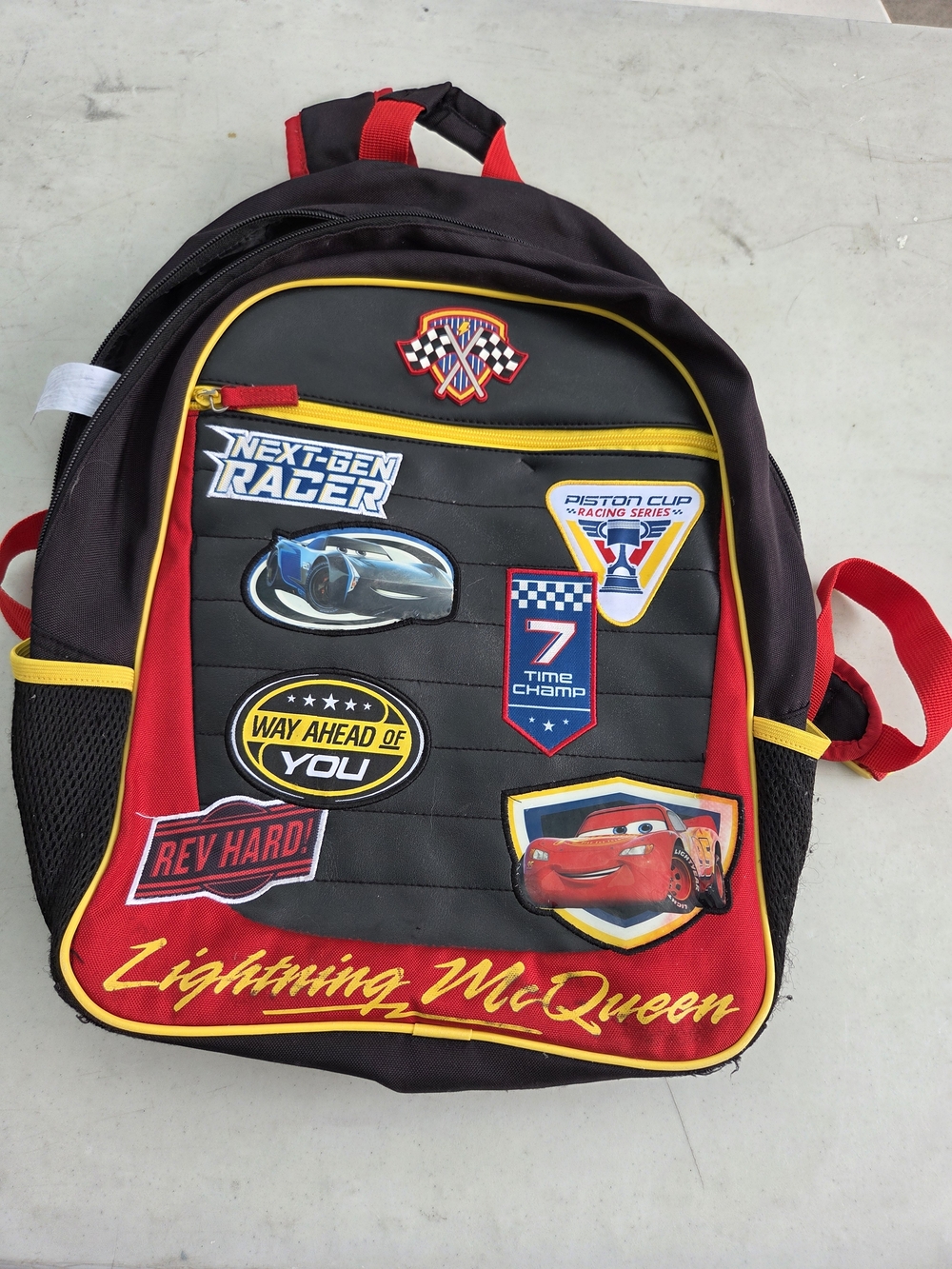Lightning McQueen Kids Red and Black Backpack by Disney